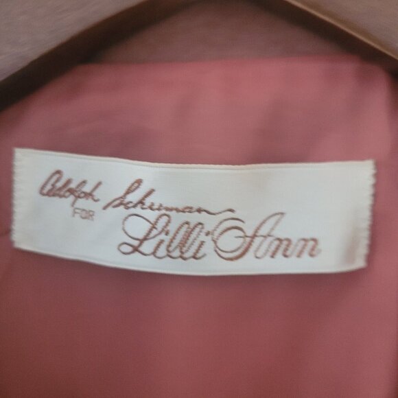 Vintage Adolph Schuman for Lilli Ann Plaid Blazer Womens Size S Suede Collar - Picture 3 of 13